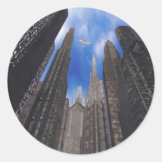 utopolis ronde sticker (Voorkant)