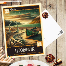 Utqiagvik, Alaska | Oude ansichtkaart Briefkaart