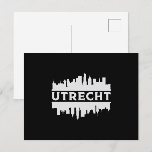 Utrecht City Cityscape Skyline Trip Funny Gift Briefkaart (Voorkant / Achterkant)