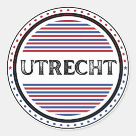 Utrecht City Pride Embleem – Nederlandse identitei Ronde Sticker