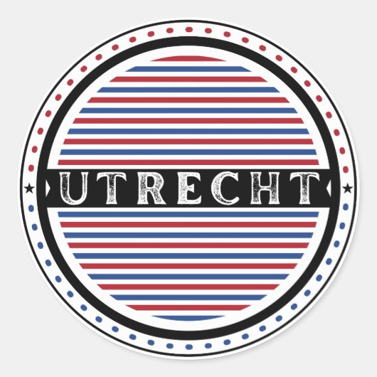 Utrecht City Pride Emblem – Dutch Identity Ronde Sticker (Voorkant)