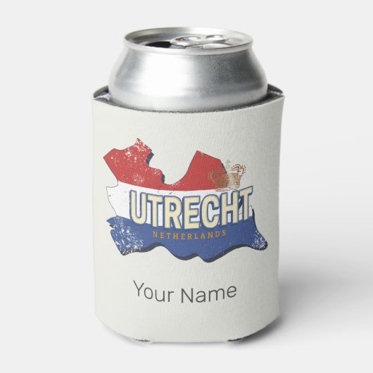 Utrecht Nederland Kaart Nederlands  Souvenir Blikjeskoeler (Blikje Voorkant)