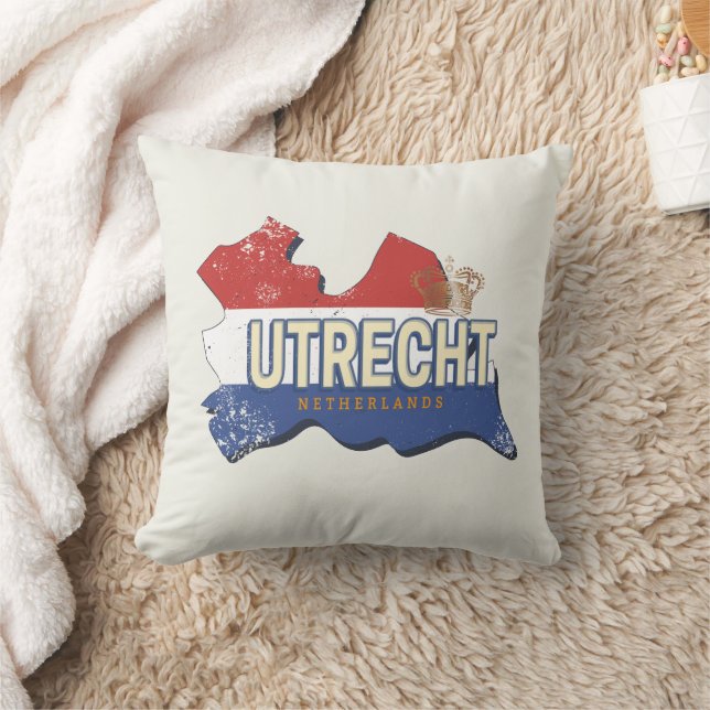 Utrecht Nederland Kaart Nederlands  Souvenir Kussen (Deken)