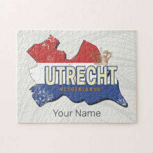 Utrecht Nederland Kaart Nederlands Souvenir Legpuzzel