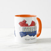 Utrecht Nederland Kaart Nederlands  Souvenir Mok (Voorkant rechts)