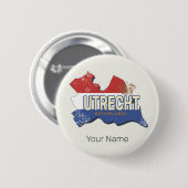Utrecht Nederland Kaart Nederlands Souvenir Ronde Button 5,7 Cm (Voorkant /achterkant)
