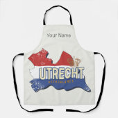Utrecht Nederland Kaart Nederlands  Souvenir Schort (Voorkant)