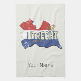 Utrecht Nederland Kaart Nederlands  Souvenir Theedoek