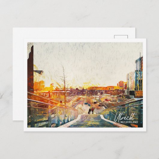 Utrecht Nederland Mooi olieverflandschap Briefkaart (Voorkant / Achterkant)