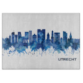 Utrecht Nederland Skyline Blue Snijplank (Voorkant)