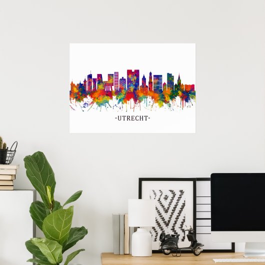Utrecht Nederland Skyline Poster (Thuiskantoor)