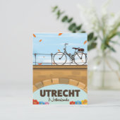 Utrecht Nederland vakantie poster. Briefkaart (Staand voorkant)