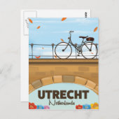 Utrecht Nederland vakantie poster. Briefkaart (Voorkant / Achterkant)