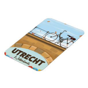 Utrecht Nederland vakantie poster. Magneet