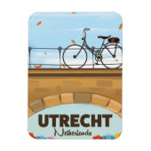 Utrecht Nederland vakantie poster. Magneet (Verticaal)