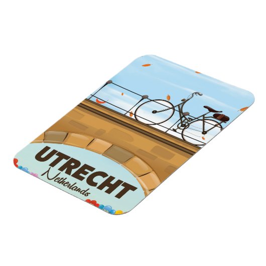 Utrecht Nederland vakantie poster. Magneet (Linkerzijde)