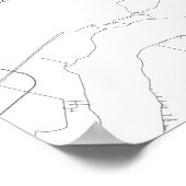 Utrecht, Nederland (zwart op wit) Poster (Hoek)