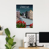 Utrecht nederlandse  minimale reisposter poster (Thuiskantoor)