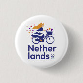 Utrecht Netherlands 2026 International Convention  Ronde Button 3,2 Cm (Voorkant)