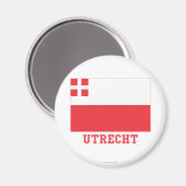 Utrecht Vlag met naam Magneet (Voorkant / Achterkant)