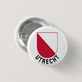Utrecht-wapen - Nederland Ronde Button 3,2 Cm (Voorkant /achterkant)