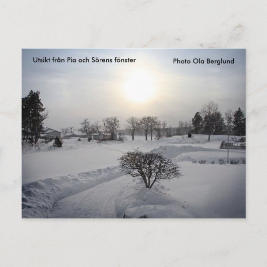 Utsikt från Pia och Sörens fönste... Briefkaart (Voorkant)