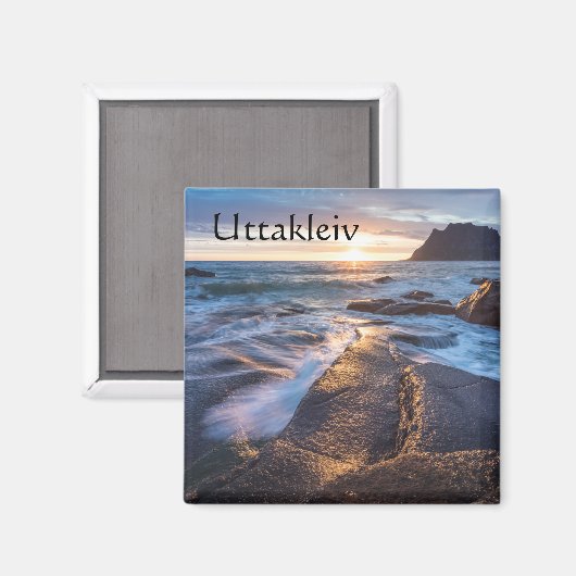 Uttakleiv Lofoten Noorwegen Magneet (Voorkant / Achterkant)