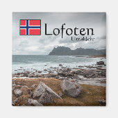 Uttakleiv Lofoten Souvenir Magneet (Voorkant)