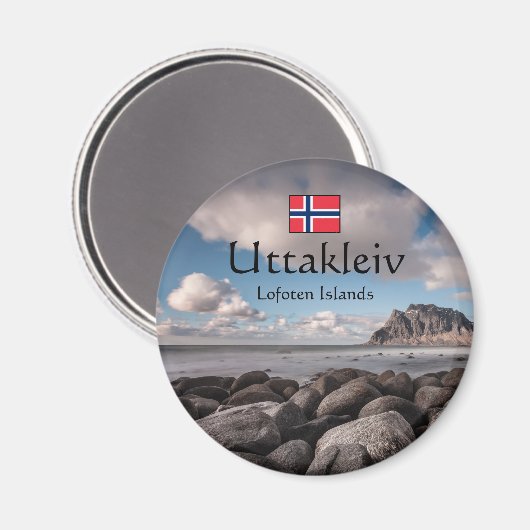 uttakleiv souvenir magneet (Voorkant / Achterkant)