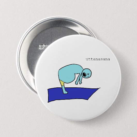 uttanasana-toets ronde button 7,6 cm (Voorkant /achterkant)
