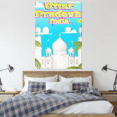 Uttar Pradesh Indiase reisposter. Canvas Afdruk (Insitu (Slaapkamer))