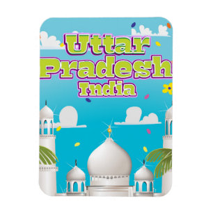 Uttar Pradesh Indiase reisposter. Magneet
