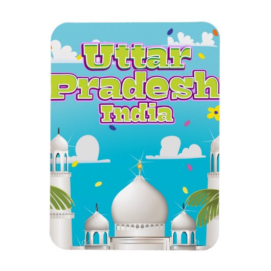 Uttar Pradesh Indiase reisposter. Magneet (Verticaal)