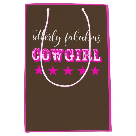 "Utterly Fabulous Cowgirl" Medium Cadeauzakje (Voorkant)