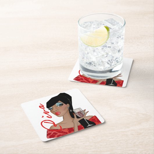 "Utterly Fabulous Diva" Kartonnen Onderzetters (Insitu)