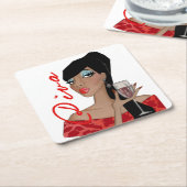 "Utterly Fabulous Diva" Kartonnen Onderzetters (Schuin)