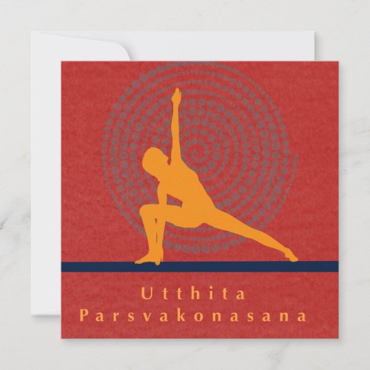 Utthita Parsvakonasana Art Card Feestdagenkaart (Voorkant)