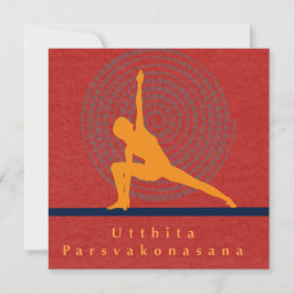 Utthita Parsvakonasana Kunstkaart Feestdagenkaart