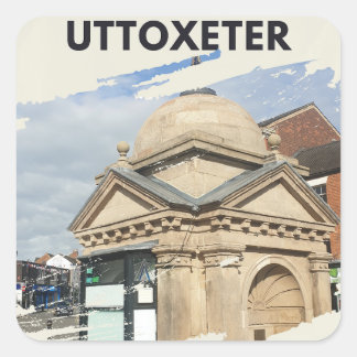 Uttoxeter - Dr. Johnson Memorial Kiosk Vierkante Sticker