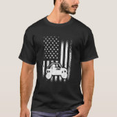 Utv Driver American Flag Utv Sxs Side-By-Side T-shirt (Voorkant)