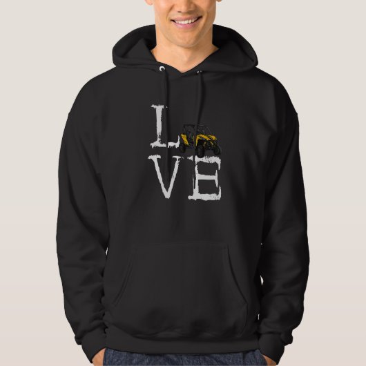 Utv Love 4x4 Vehicle Sxs Racing Quad Mud Hoodie (Voorkant)