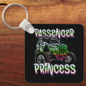 UTV Passenger Princess Lovers UTV SXS Riding Dirty Sleutelhanger (Voorkant)