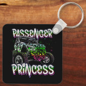 UTV Passenger Princess Lovers UTV SXS Riding Dirty Sleutelhanger (Achterkant)