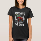 UTV SXS-kerstdashing door de sneeuw T-shirt (Voorkant)