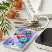 Utvärderingsmeddelande för en ningsfrisk Blommigt Sleutelhanger (Voorkant Rechts)