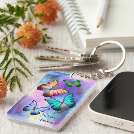 Utvärderingsmeddelande för en ningsfrisk Blommigt Sleutelhanger (Voorkant Rechts)