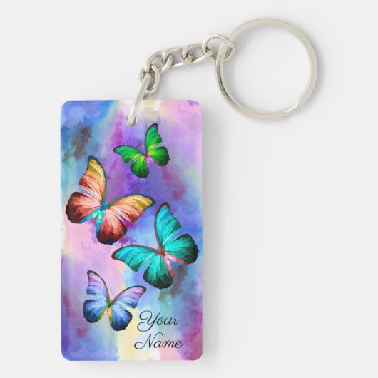 Utvärderingsmeddelande för en ningsfrisk Blommigt Sleutelhanger (achterkant)