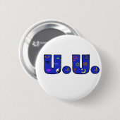 UU Blue Religous Symbols Bag Ronde Button 5,7 Cm (Voorkant /achterkant)