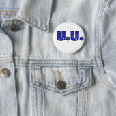 UU Blue Religous Symbols Bag Ronde Button 5,7 Cm (In situ)