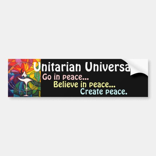 UU Chalice Bumpersticker Unitarian Universalist (Voorkant)